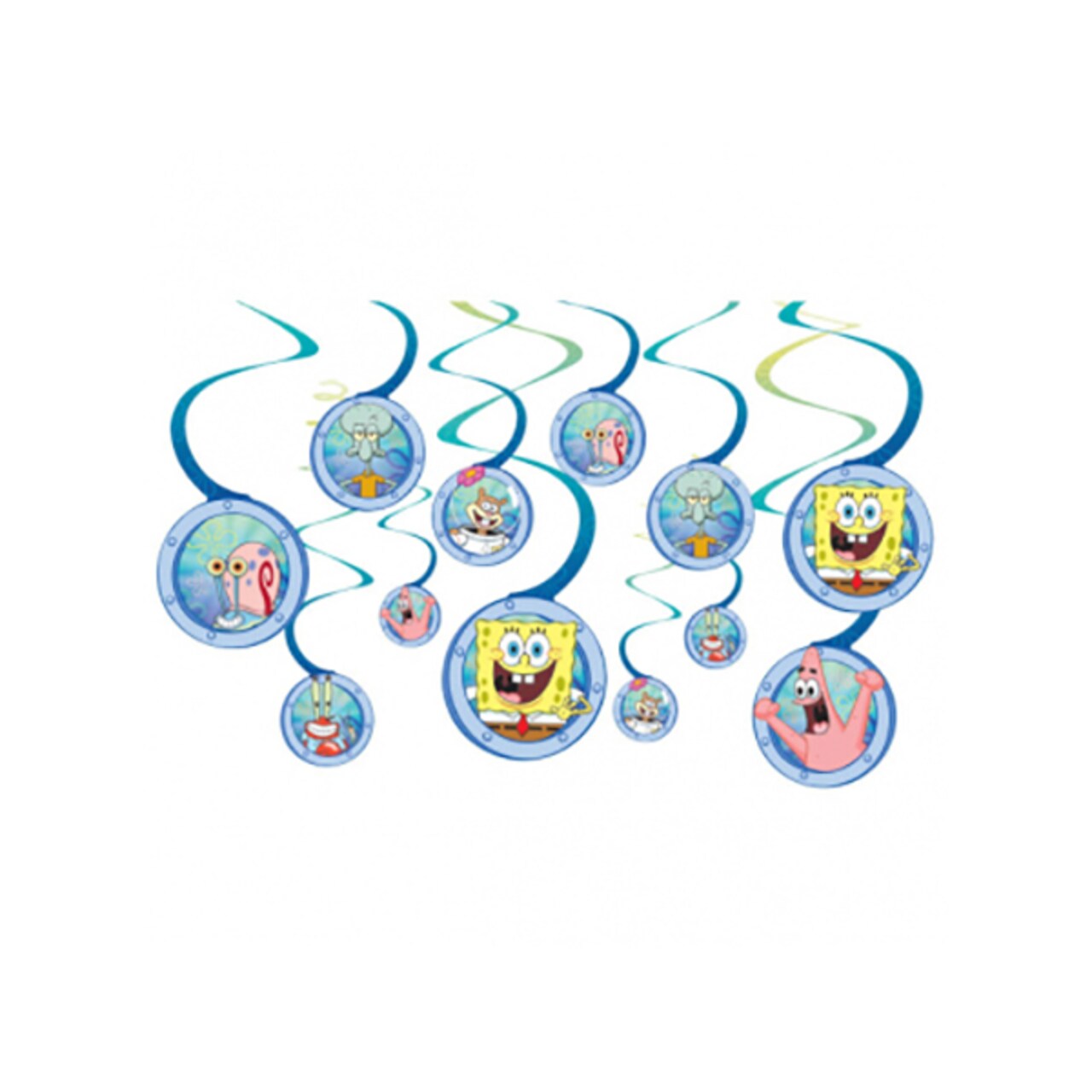 SpongeBob SquarePants Birthday Spiral Decoration Kit with Cutouts